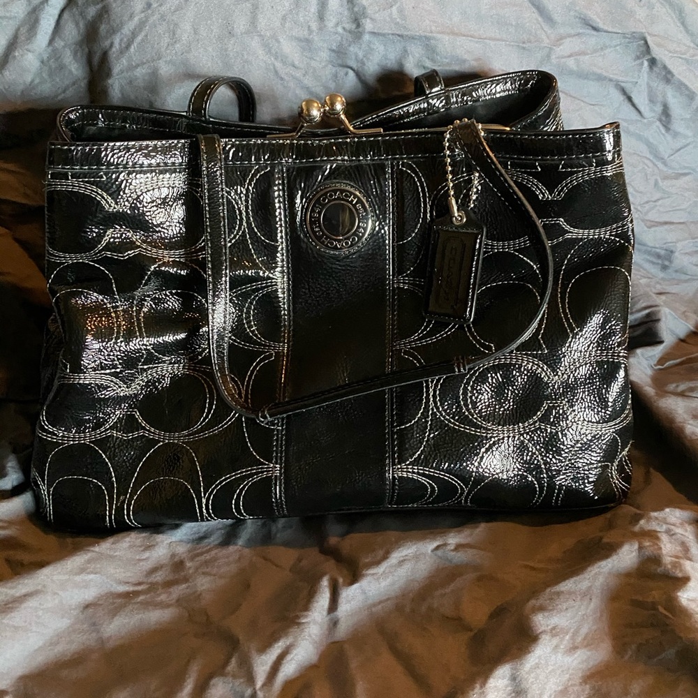 Coach patent purse with wallet